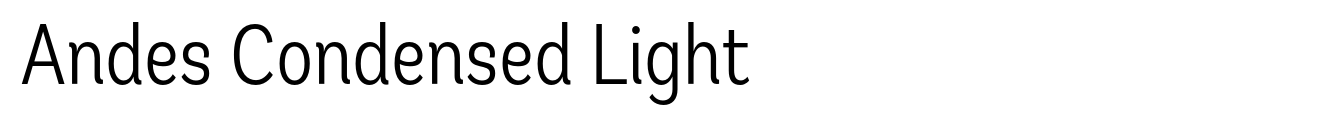 Andes Condensed Light